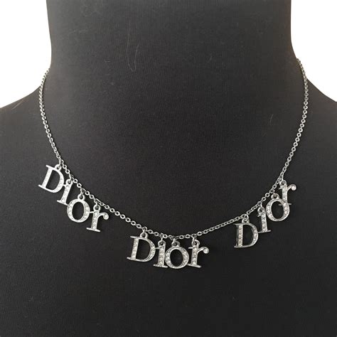 collier dior argent femme|dior collier femme de luxe.